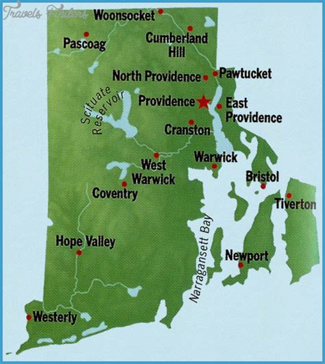 Map Of Rhode Island Travelsfinderscom
