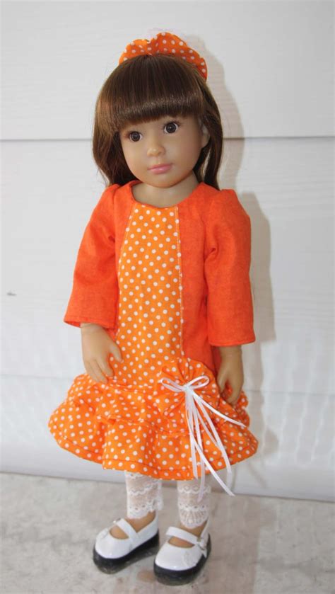 Back To School Dress For Slim 18 Inch Dolls Etsy