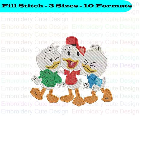 Baby Huey And Dewey And Louie Quack Pack Embroidery Design 3 Etsy