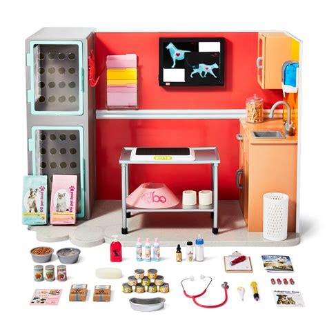 Our Generation Healthy Paws Vet Clinic Playset For 18 Dolls American