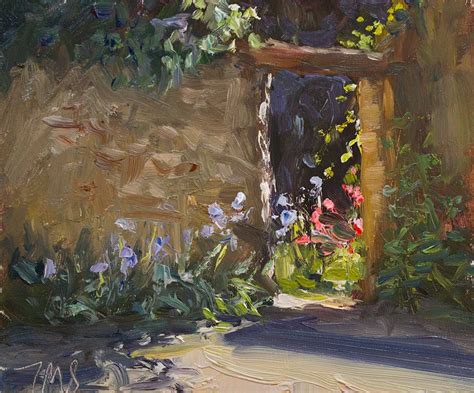 Daily Painting Titled Courtyard Gateway La Madelene Click For
