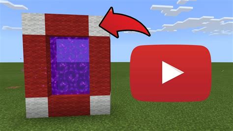 how to make a portal to the youtube dimension in mcpe minecraft pe youtube