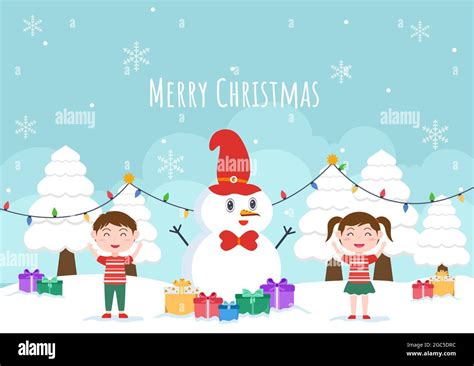 Feliz Navidad Cartoon De Cute Santa Claus Ilustración Vectorial De