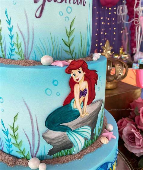Superb Little Mermaid 4th Birthday Cake Between The Pages Blog