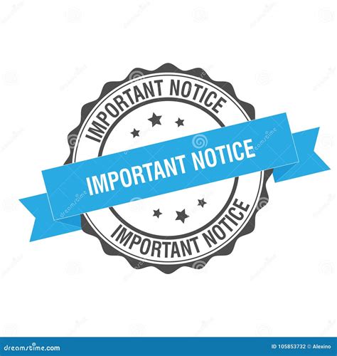 Important Notice Stamp Illustration Stock Vector Illustration Of