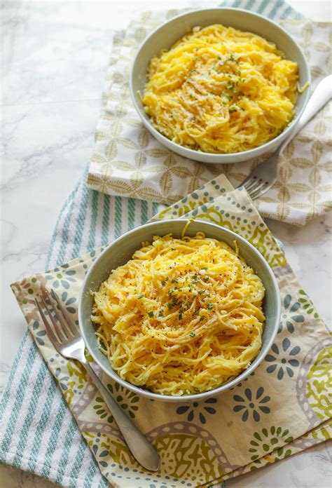 Roasted Garlic Alfredo Spaghetti Squash Pasta Zen And Spice
