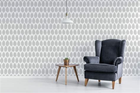 Gray And White Leaf Peel And Stick Wallpaper Fancy Walls