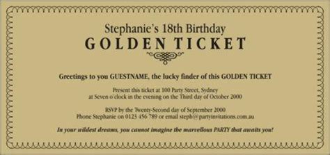 8 Free Golden Ticket Templates Word Excel Fomats
