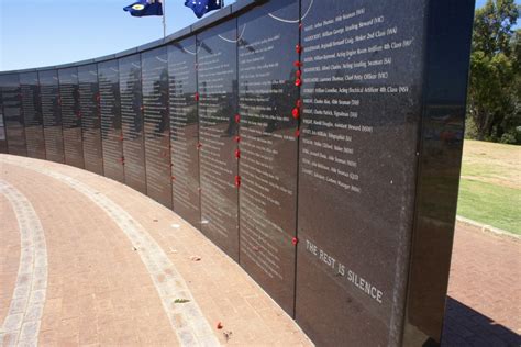 Completed The Wall Of Remembrance Hmas Sydney Ii Memorial Geraldton