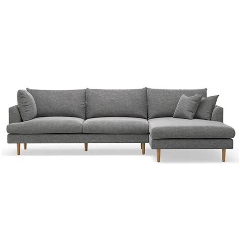 Byron Fabric Corner Sofa 25 Seater With Rhf Chaise Anthracite By Flh