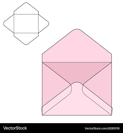 Envelope Fold Template Royalty Free Vector Image
