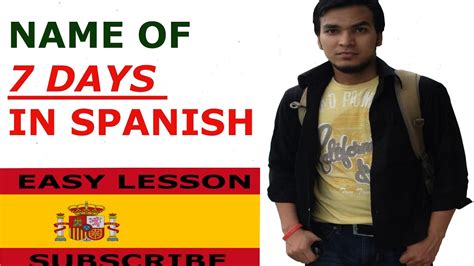 Learn 7 Days Name In Spanish Easy Way For Beginer Lesson 3 Youtube