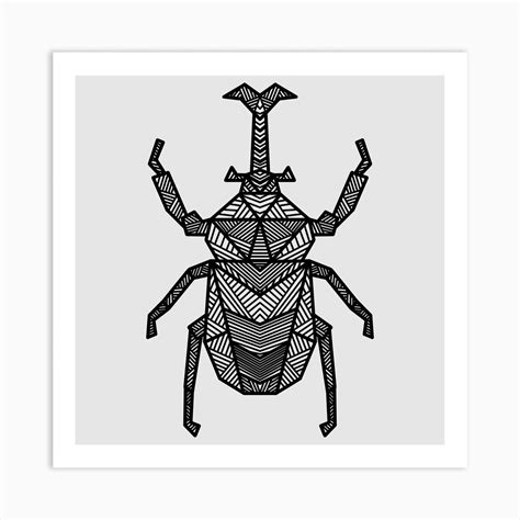 Geometric Beetle Art Print By Newseason Fy