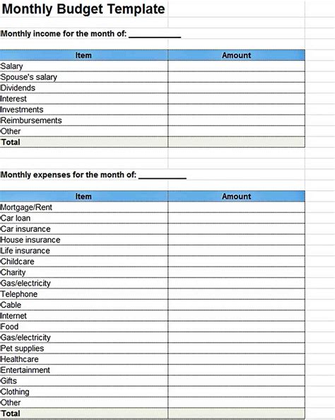 Excel Monthly Budget Template Will Work Template Business