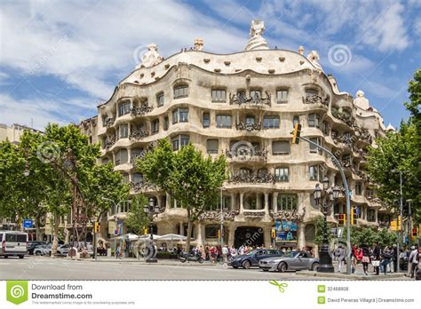 The Casa Mila Better Known As La Pedrera In Barcelona