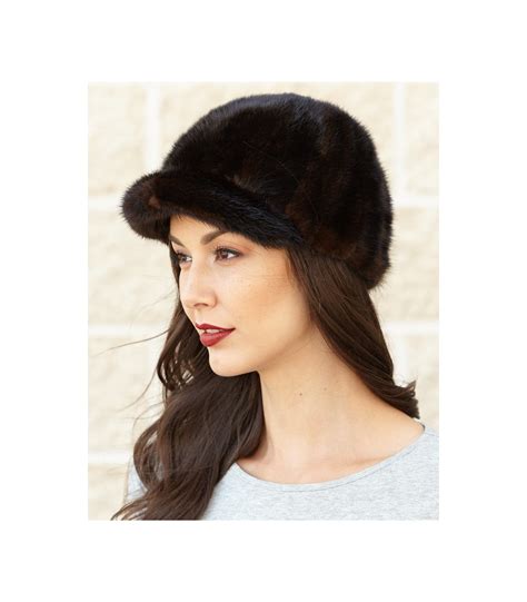 Kirsten Mahogany Mink Fur Riding Hat