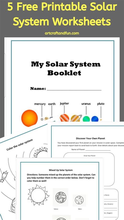 Free Printable Solar System Worksheets For Kids Ages 6 And
