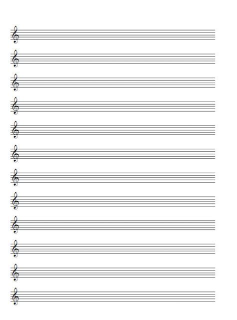 Blank Printable Music Sheets