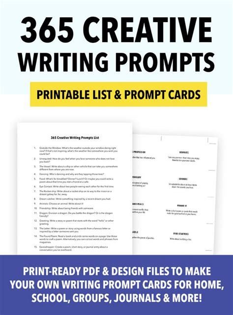 365 Creative Writing Prompts Thinkwritten
