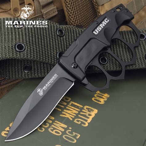 Usmc Trench Folding Knuckle Knife Stainless Steel