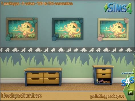 Kids Painting Octopus Conversion At Designs For Sims Sims 4 Updates