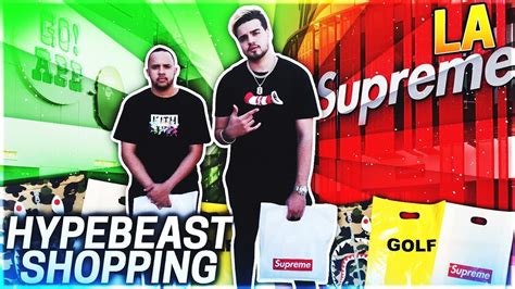 1000 Hypebeast Shopping In La We Went To The Supreme Store Youtube