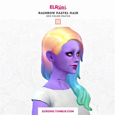 Rainbow Pastel Hair At Elrsims Sims 4 Updates