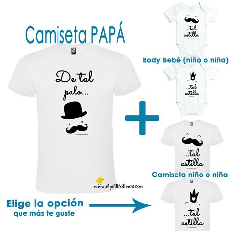 Pack Camisetas De Tal Palotal Astilla Para Papás Y Mamás Día De