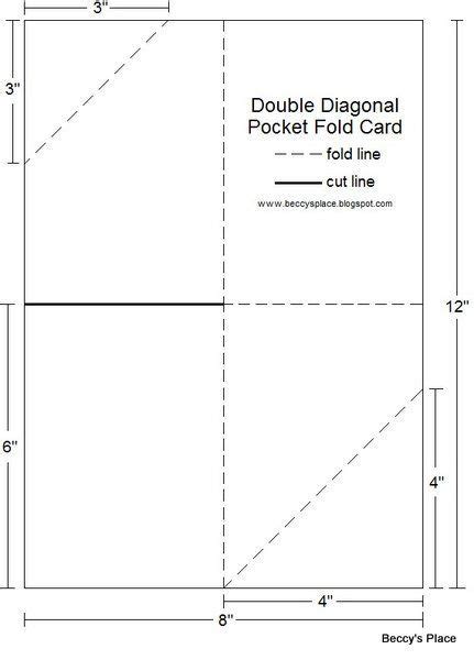 Four Fold Card Template Unique Beccy S Place Tutorial Diagonal Double