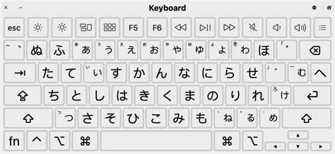 Keyboard Hiragana