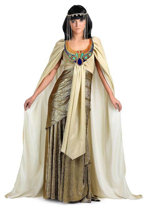 Womens Queen Of The Nile Costume Adult Golden Cleopatra Costume Clothing