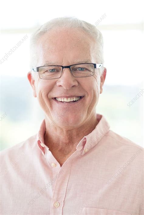 Senior Man Wearing Glasses Stock Image F018 2434 Science Photo Library