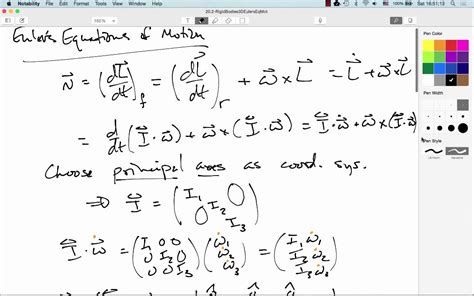 202 Rigid Bodies In 3 D Eulers Equation Of Motion Youtube