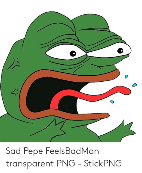 Sad Pepe Feelsbadman Transparent Png Stickpng Transparent Meme On Meme