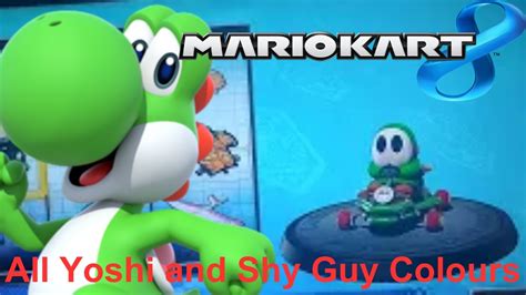 Mario Kart 8 All Yoshi And Shy Guy Colours Youtube