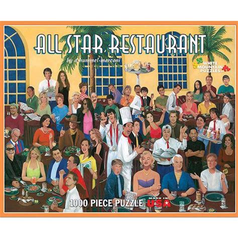 All Star Restaurant 1000 Piece Puzzle How Many Celebrities Can You