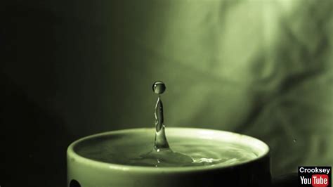 Super Slow Motion Water Droplet In Cup Filmed At 10000fps On Ix Camera
