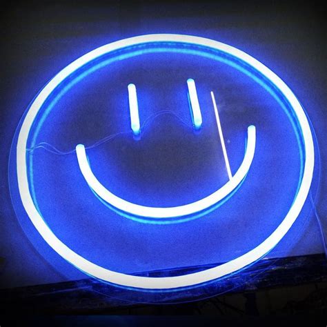 Smile Neon Sign in 2020 | Neon signs, Neon quotes, Blue wallpaper iphone
