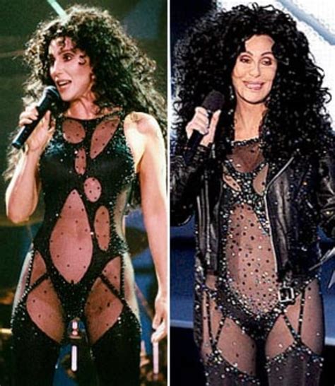 Flashback Cher 64 Goes Nearly Naked In Bodysuit 21 Years Later Us