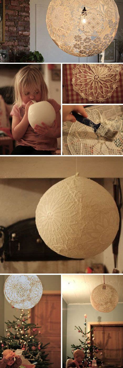 Easy To Make Doily Light Simple Suspended Sphere Lace Lamp Shade