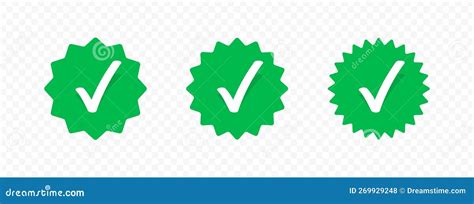 Verified Icon Badge For Account Profile Vector Check Tags Or Green