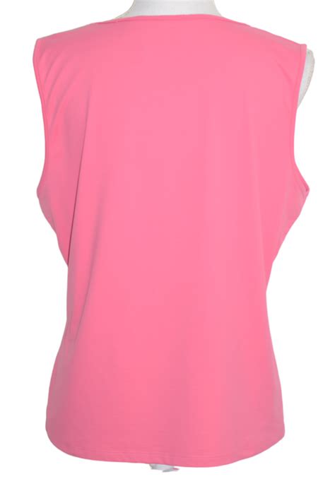 Liz Claiborne Womens Blouse Size Xl Pink Sleeveless Stretch Ebay