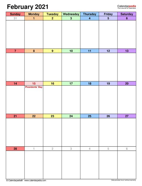 Kalender 2021 Skriva Ut Gratis Februari Gratis Utskrivbara Kalendrar