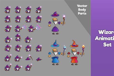 2d Game Wizard Character Free Sprite