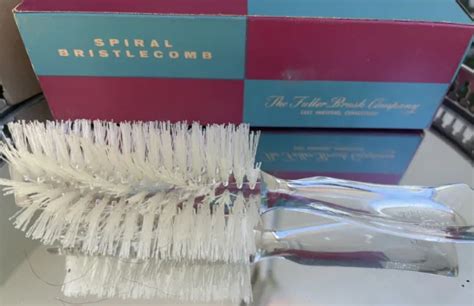 Vintage Fuller Spiral Bristlebrush Hairbrush Clear Lucite Handle 3200 Picclick