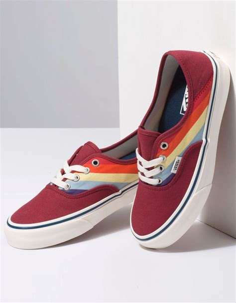 Vans Rad Rainbow Authentic Sf Biking Red And Marshmallow Womens Shoes