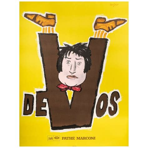 Original Vintage Poster Savignac Devos Pathe Marconi Humoriste 1968