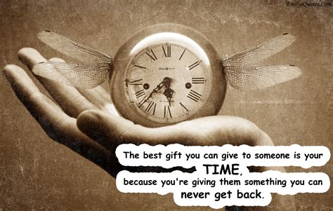 Giving your partner a gift is an awesome way to keep the spark alive in your relationship. The Best Gift is Time | Inspirational Quotes | Timer
