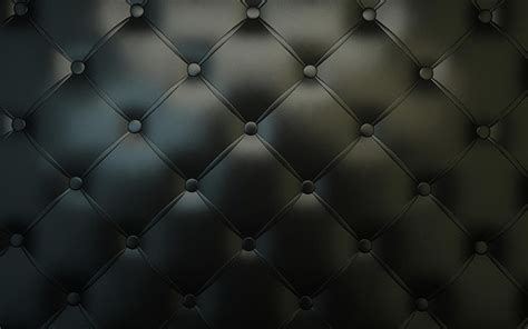 Hd Wallpaper Tufted Black Leather Cushion Simple Pattern Close Up