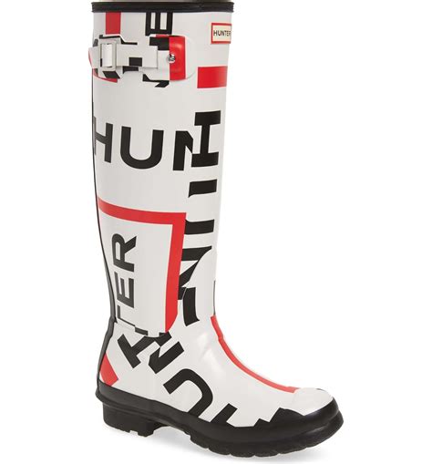 Hunter Original Exploded Logo Knee High Waterproof Rain Boot